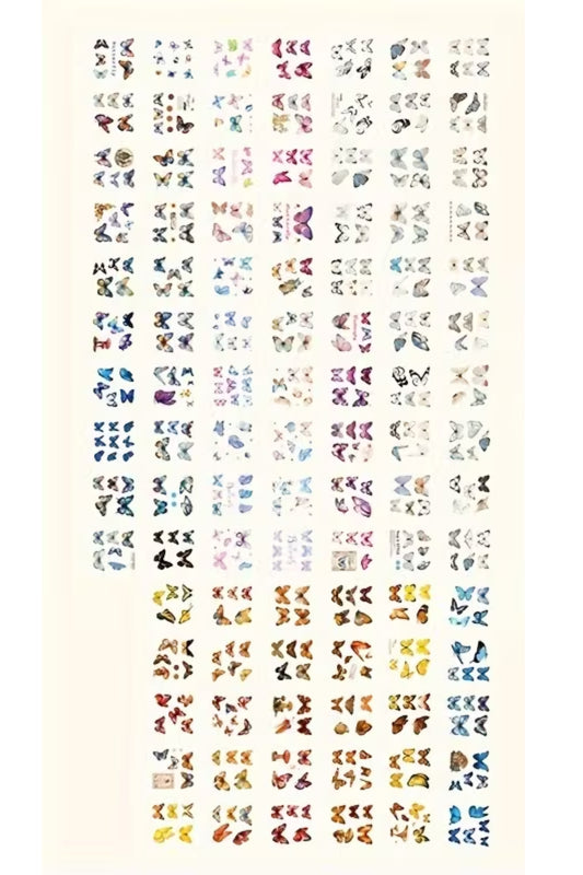 5 Sayfa 25 Adet Şeffaf Vintage Kelebek Sticker Seti Scrapbook Bullet Journal Ajanda Planlayıcı
