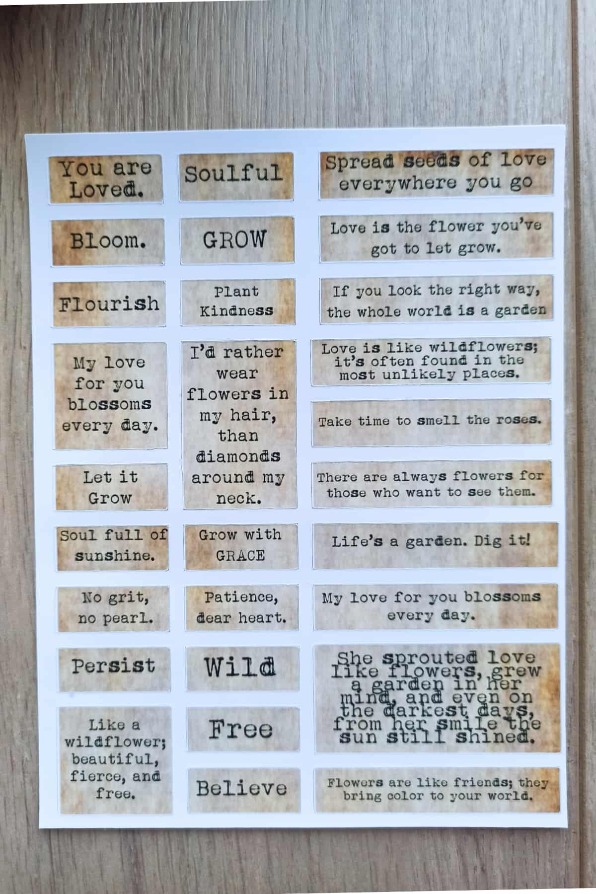 57 Adet Scrapbook Sticker Seti Yazı Cümle Kelime Vintage Bullet Journal Ajanda Laptop Sticker