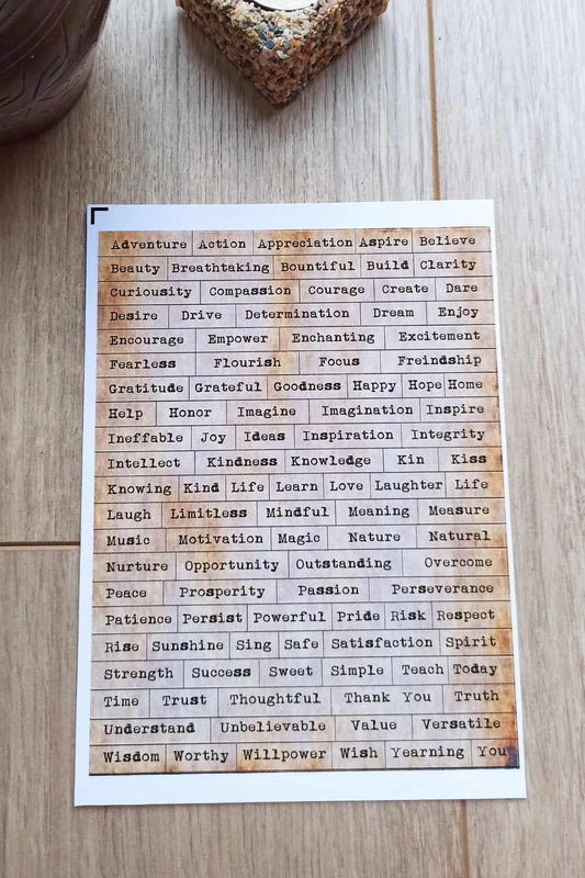 117 Adet Scrapbook Sticker Seti İngilizce Kelime Vintage Bullet Journal Ajanda Laptop Sticker