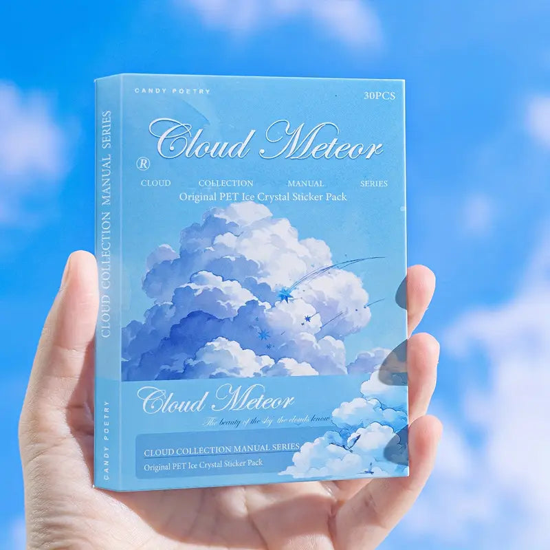 30 Adet Şeffaf Bulut Sticker Seti Bullet Journal Scrapbook Şeffaf Sticker Laptop Ajanda Planlayıcı
