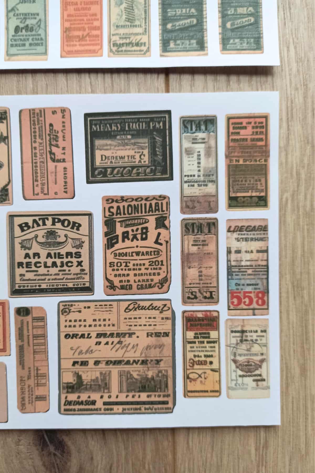34 Adet Scrapbook Sticker Seti Bullet Journal Sticker Vintage Bilet Etiket Sticker