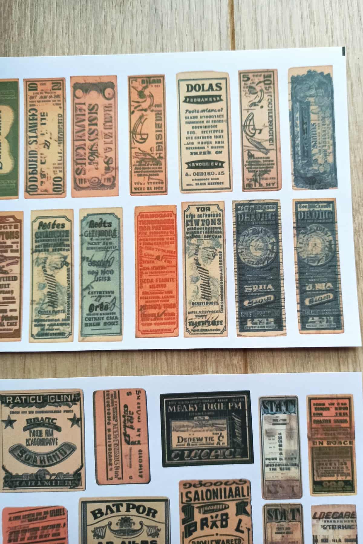 34 Adet Scrapbook Sticker Seti Bullet Journal Sticker Vintage Bilet Etiket Sticker