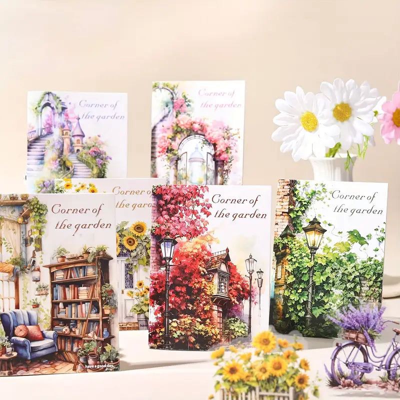 30 Adet Şeffaf Bahçe Temalı Sticker Seti Bullet Journal Scrapbook Şeffaf Sticker Laptop Ajanda Planlayıcı