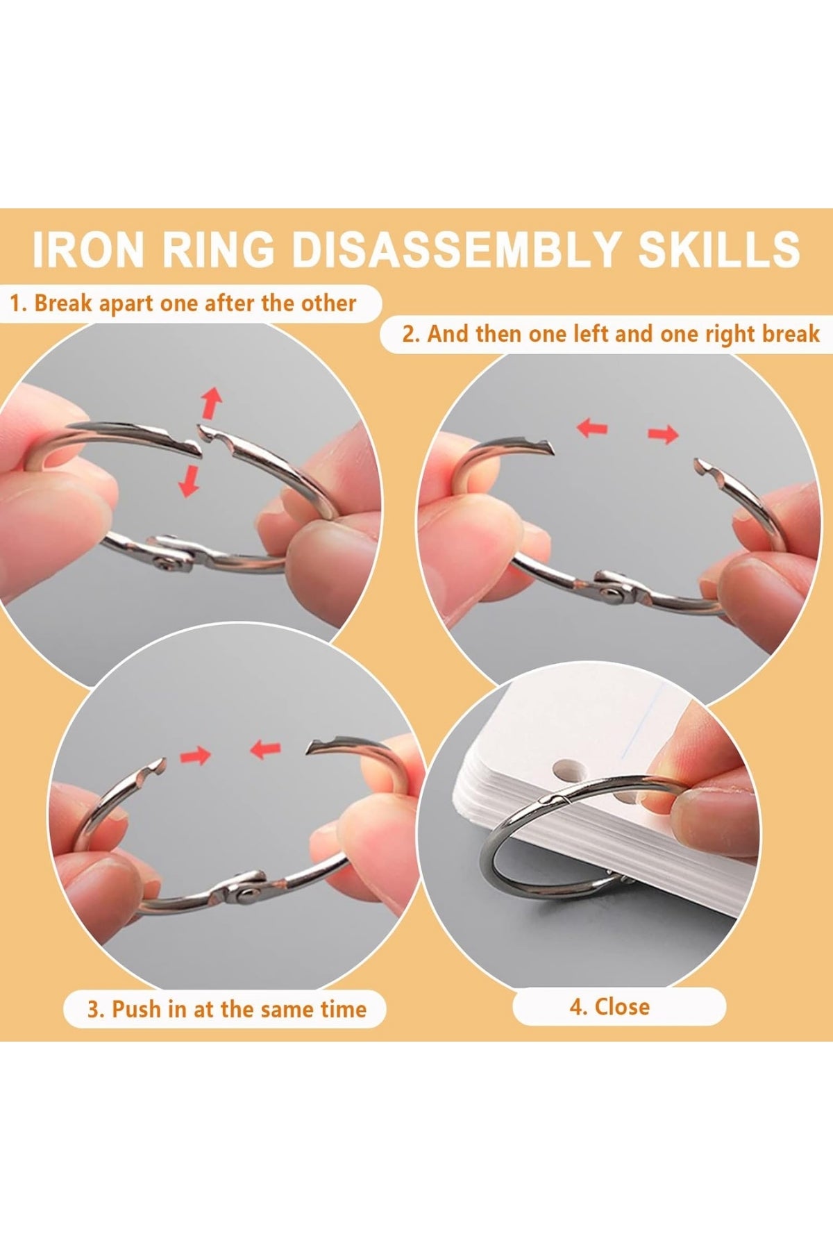 1 Adet Halka Klips Çelik Defter Klipsi