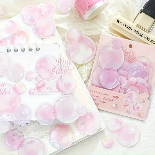 30 Adet Şeffaf Baloncuk Sticker Seti Bullet Journal Scrapbook Şeffaf Bubble  Sticker Laptop Ajanda Planlayıcı