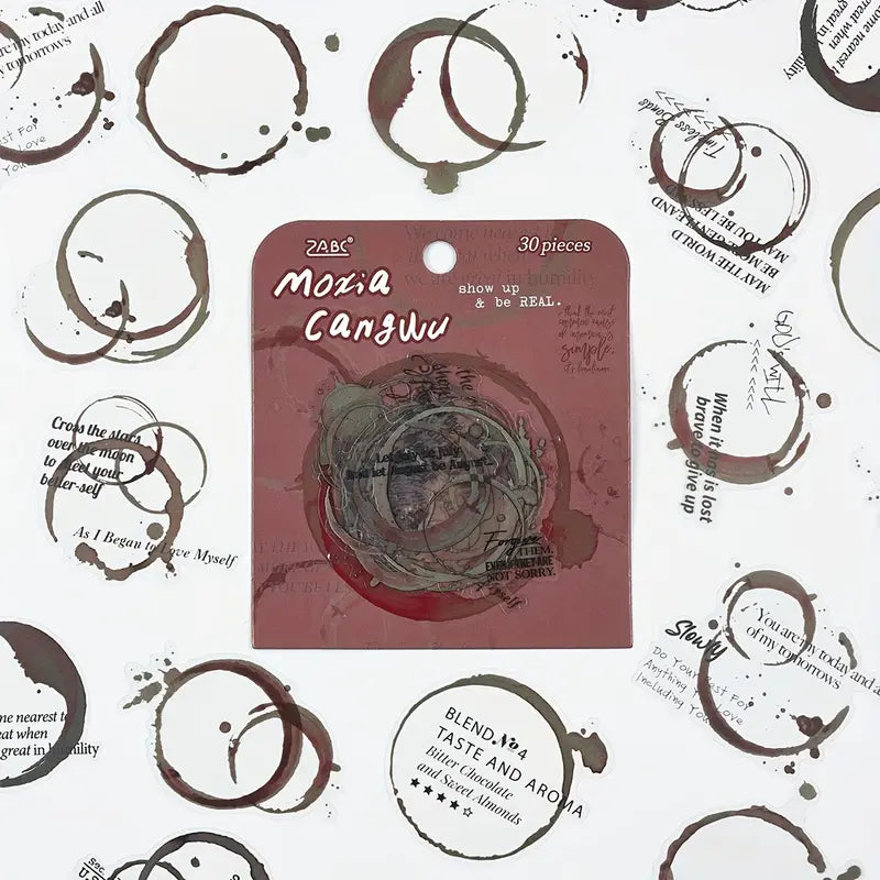30 Adet Şeffaf Yazılı Leke Sticker Seti Bullet Journal Scrapbook Şeffaf  Sticker Laptop Ajanda Planlayıcı