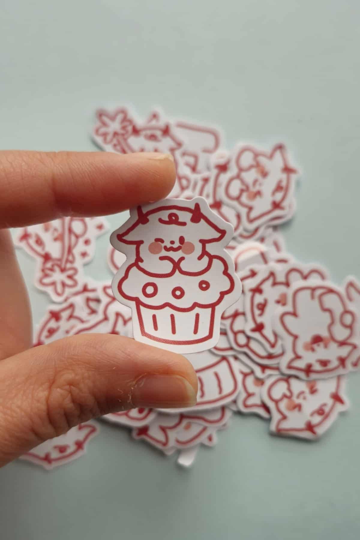 50 Adet Kawaii İnek Sticker Seti Bullet Journal Scrapbook Laptop Ajanda Planlayıcı Mini Sevimli