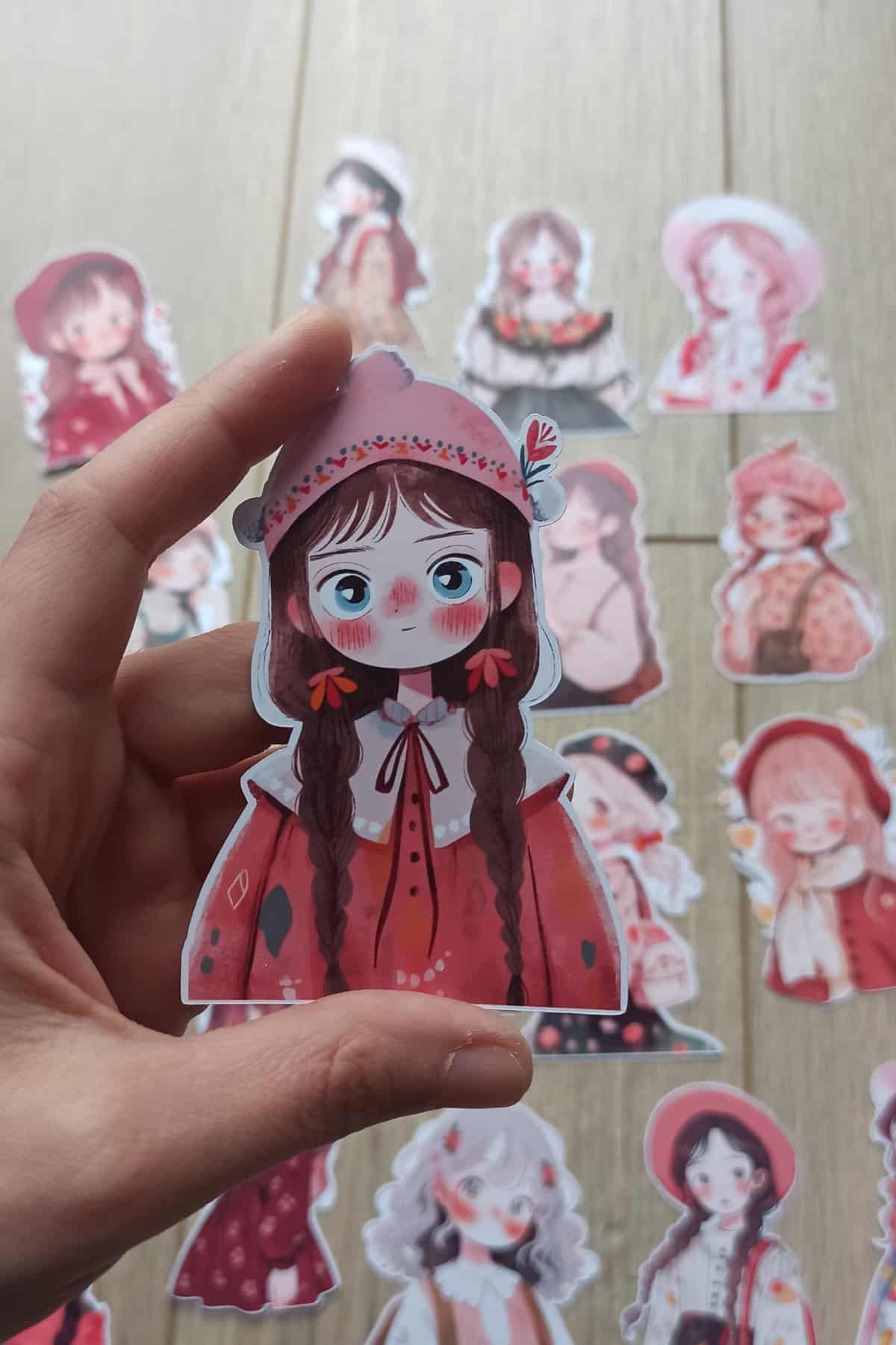 20 Adet Büyük Boy Sevimli Kız Sticker Bullet Journal Scrapbook Laptop Sticker Kawaii Girl Anime