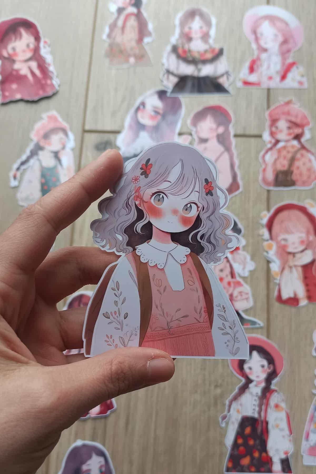 20 Adet Büyük Boy Sevimli Kız Sticker Bullet Journal Scrapbook Laptop Sticker Kawaii Girl Anime