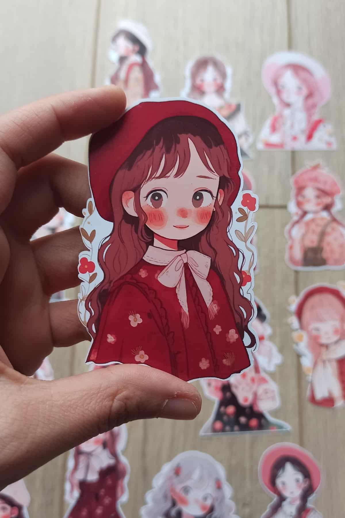 20 Adet Büyük Boy Sevimli Kız Sticker Bullet Journal Scrapbook Laptop Sticker Kawaii Girl Anime