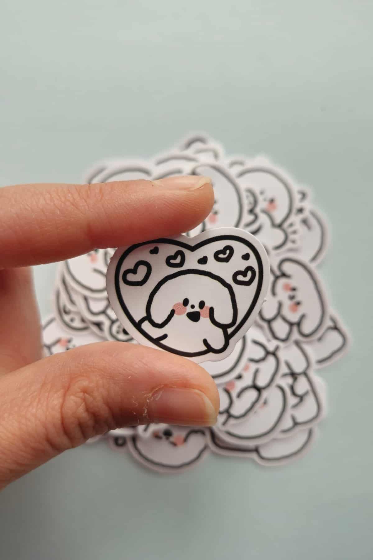 50 Adet Kawaii Köpek Sticker Seti Bullet Journal Scrapbook Laptop Ajanda Planlayıcı Mini Sevimli
