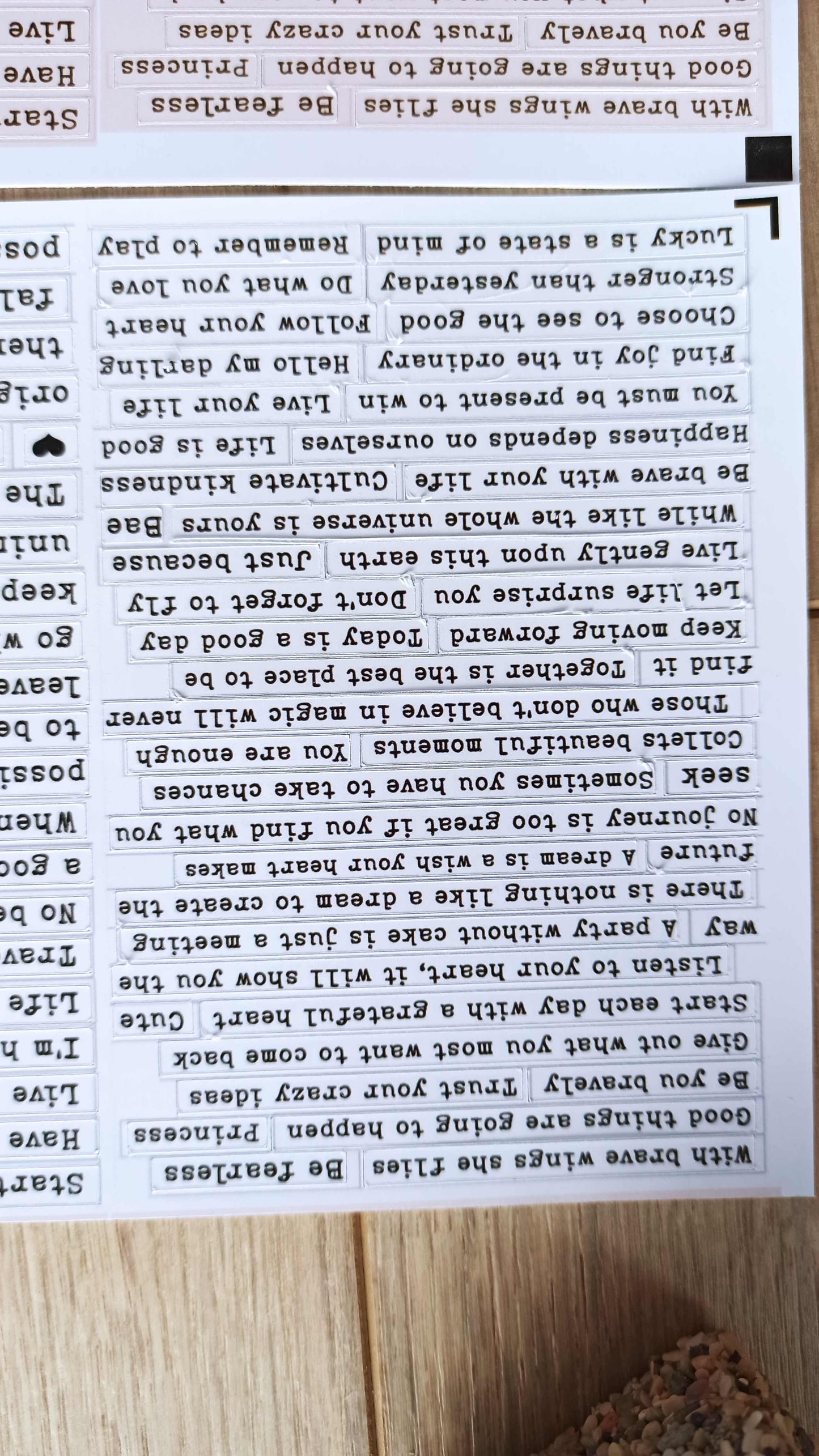 4 Parça Scrapbook Sticker Seti Yazı Cümle Kelime Vintage Bullet Journal Sticker Seti