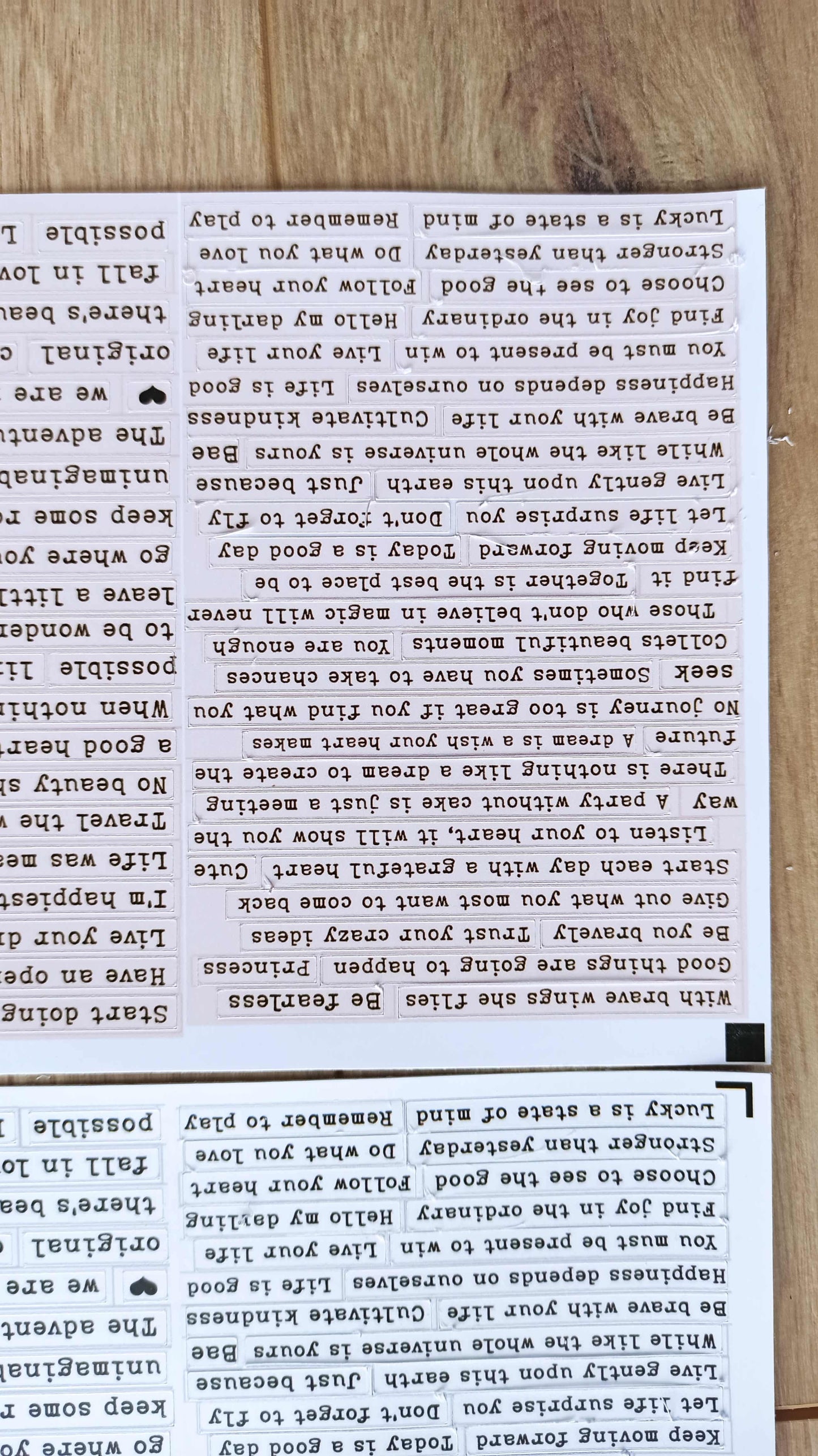 4 Parça Scrapbook Sticker Seti Yazı Cümle Kelime Vintage Bullet Journal Sticker Seti