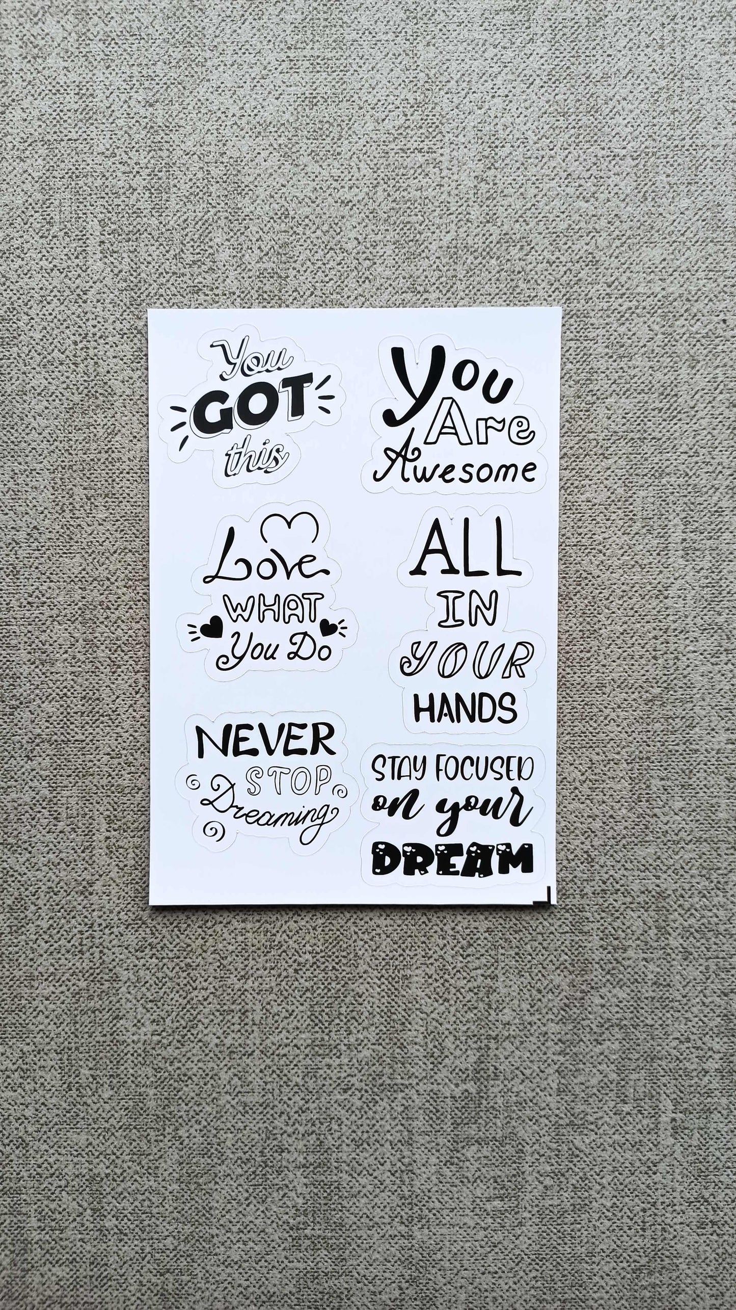 32 Adet Motivasyon Sticker Seti Cümle Sticker Seti Bullet Journal Laptop Termos Scrapbook