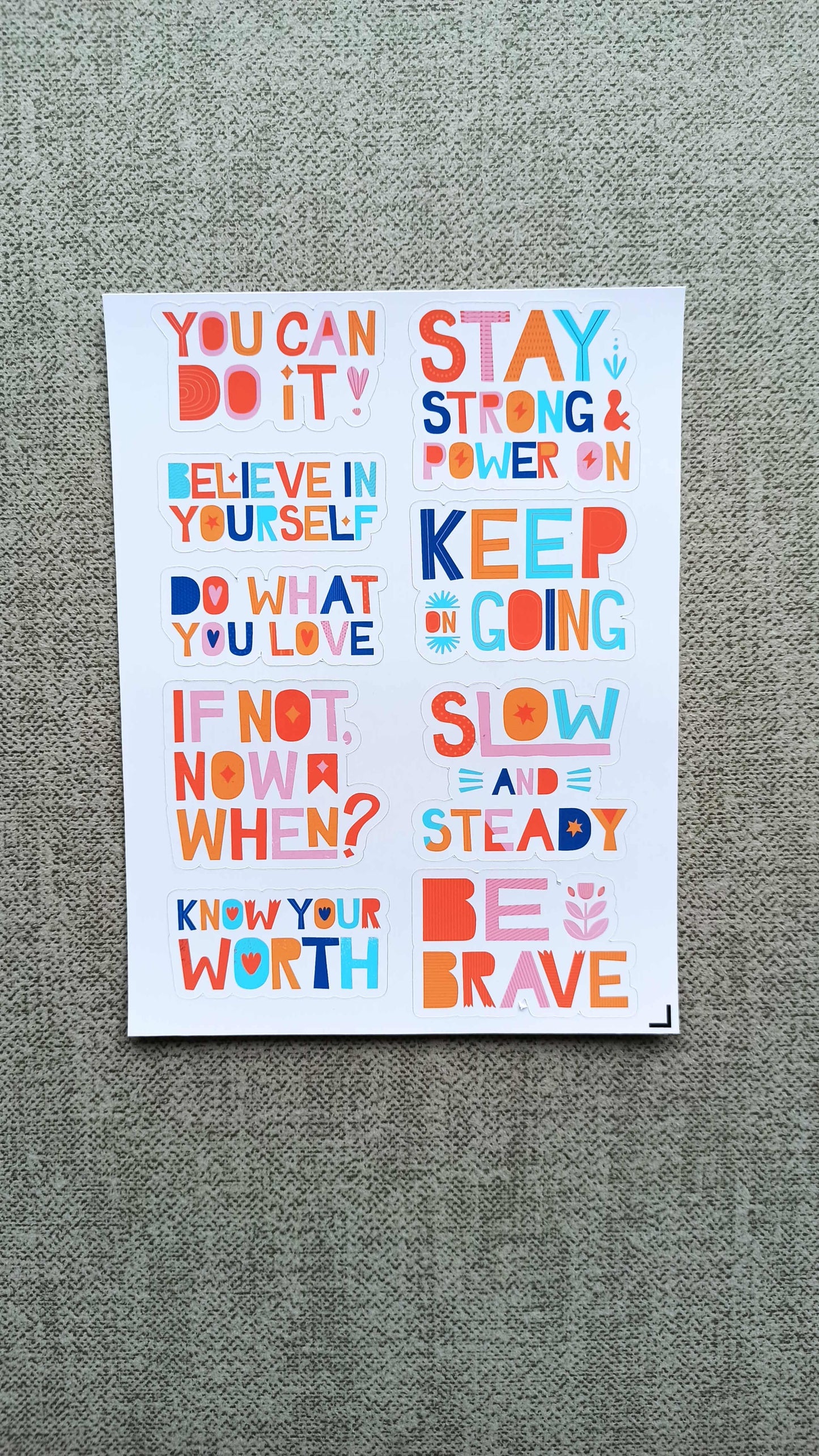 32 Adet Motivasyon Sticker Seti Cümle Sticker Seti Bullet Journal Laptop Termos Scrapbook