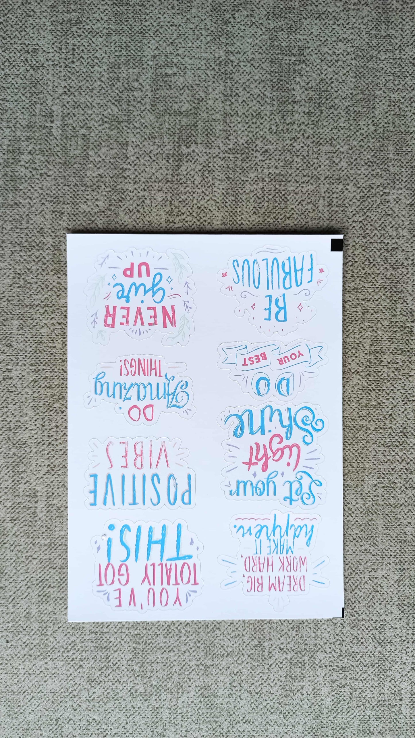 32 Adet Motivasyon Sticker Seti Cümle Sticker Seti Bullet Journal Laptop Termos Scrapbook