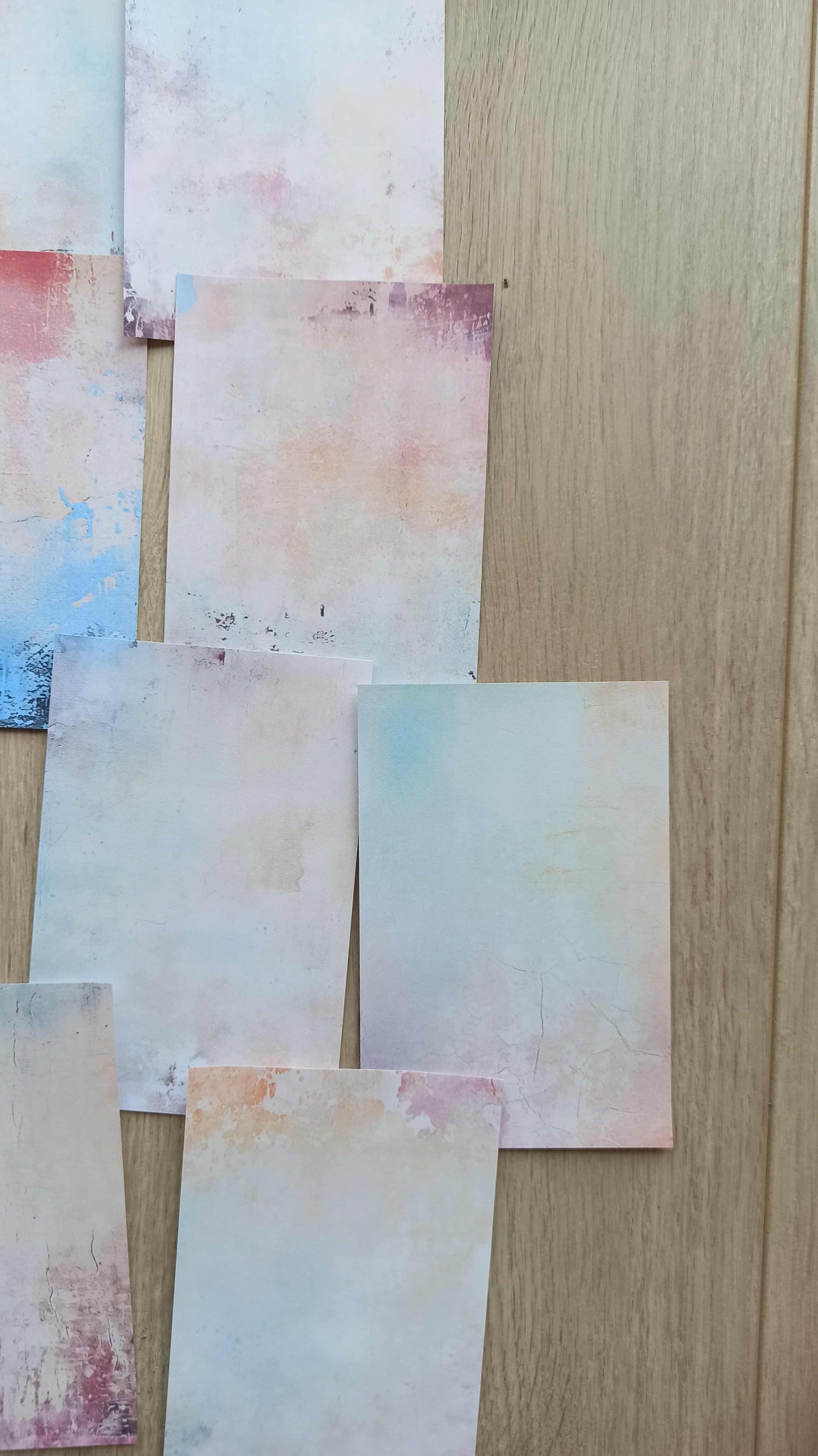 12 Adet Soft Pastel Renk Temalı Scrapbook Kağıt Seti Bullet Journal Dekupaj Kağıdı
