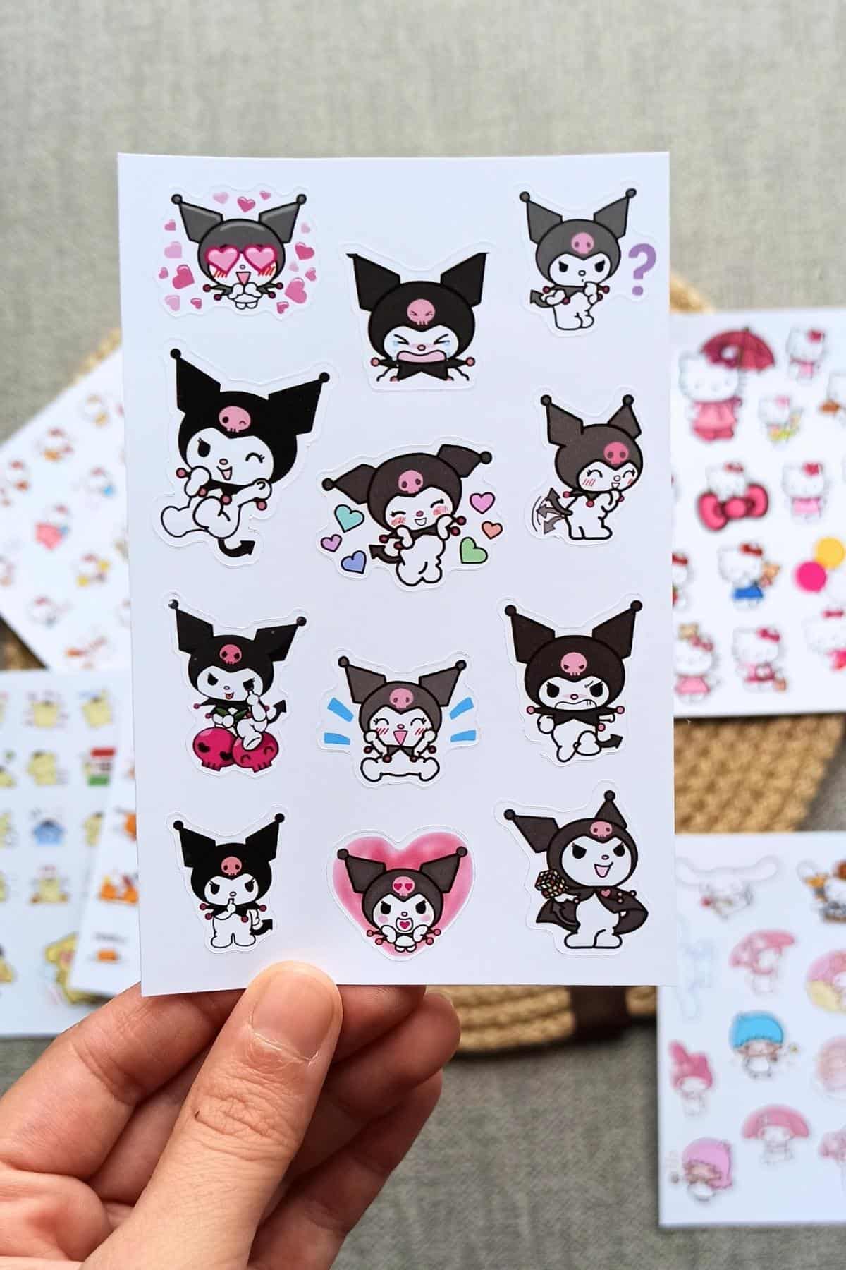 133 Adet Sanrio Karakter Sticker Seti Hello Kitty Sticker Kuromi Pompom Purin Gudetama My Melodi