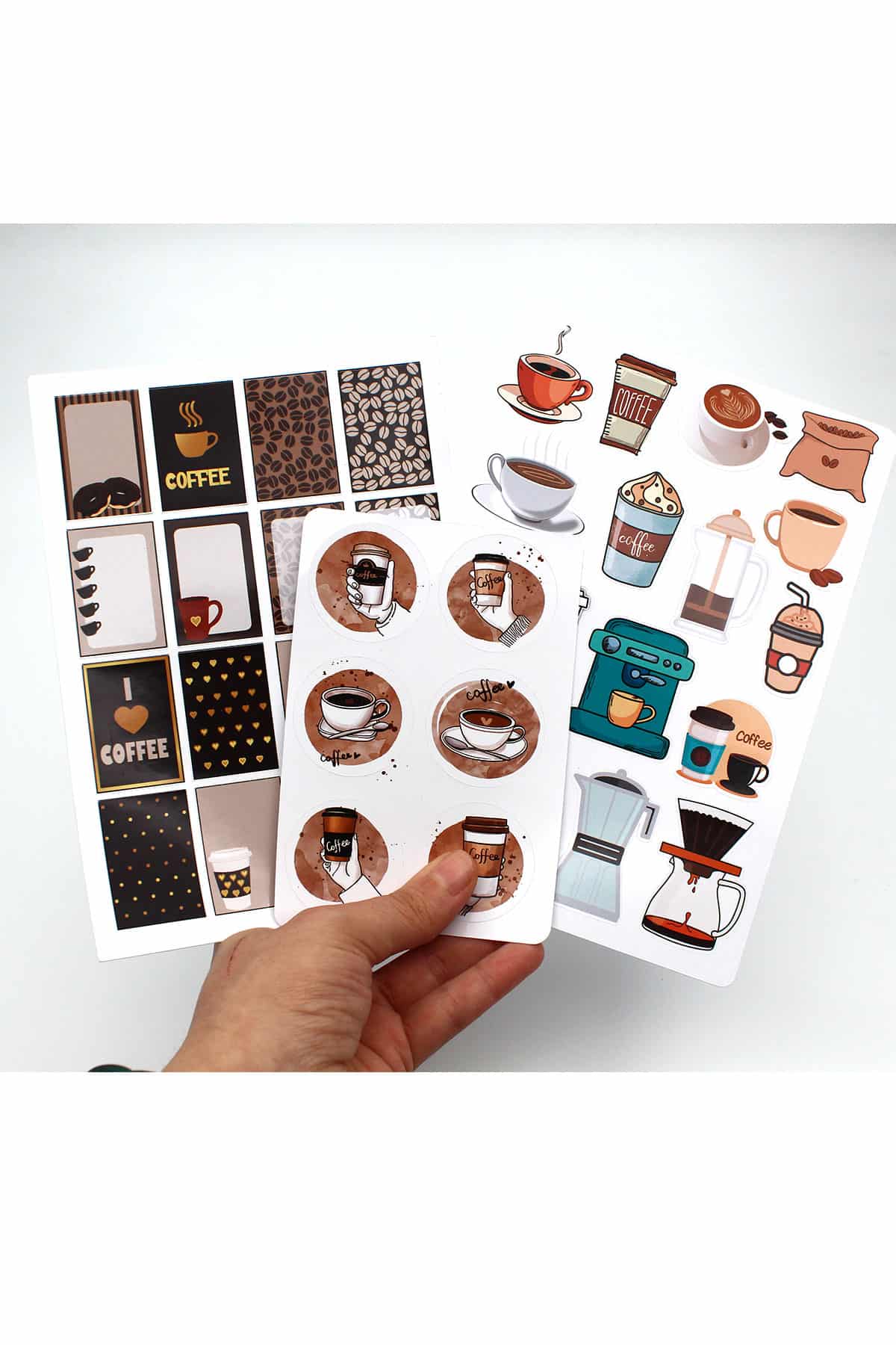 Kahve Temalı Sticker Seti