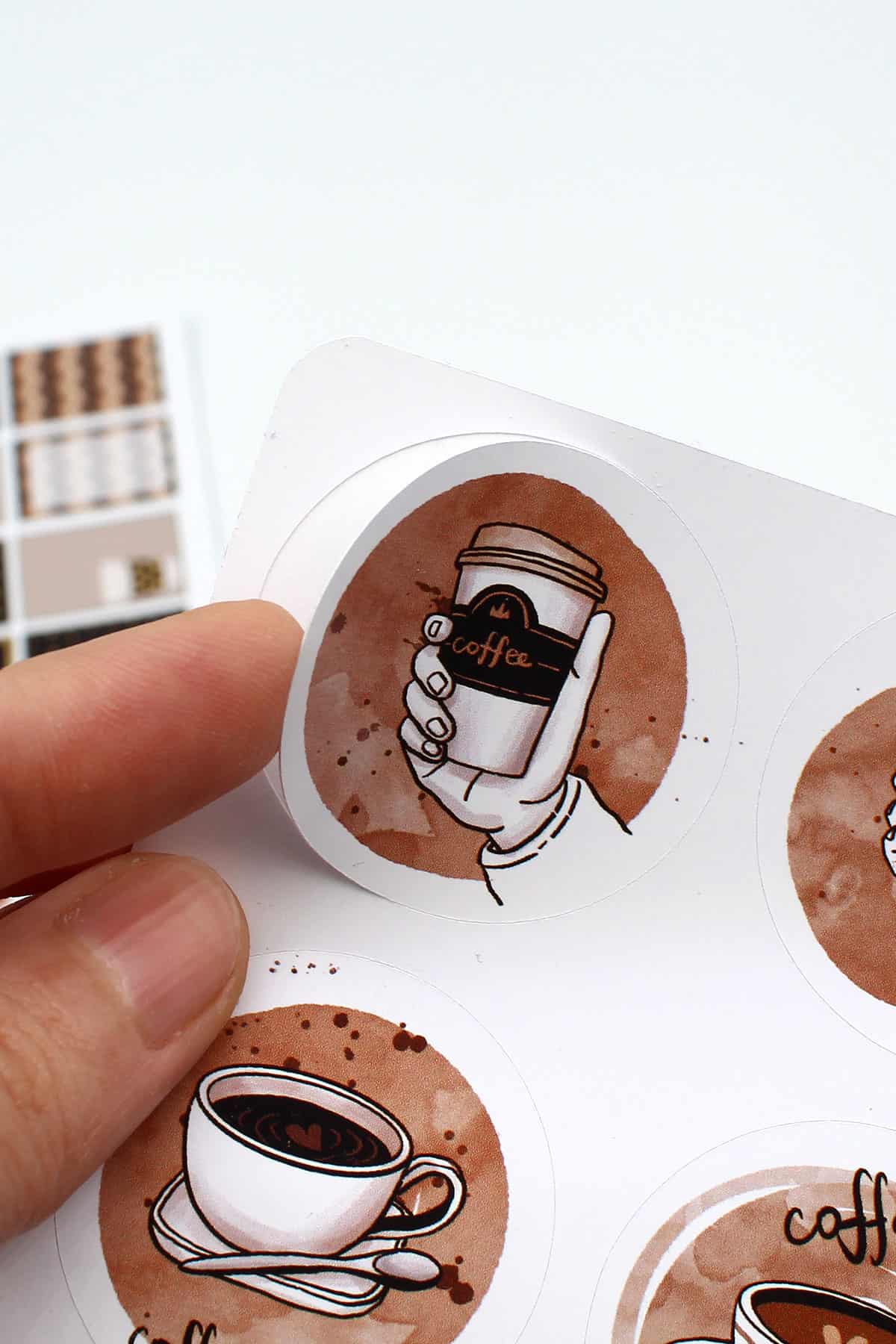 Kahve Temalı Sticker Seti