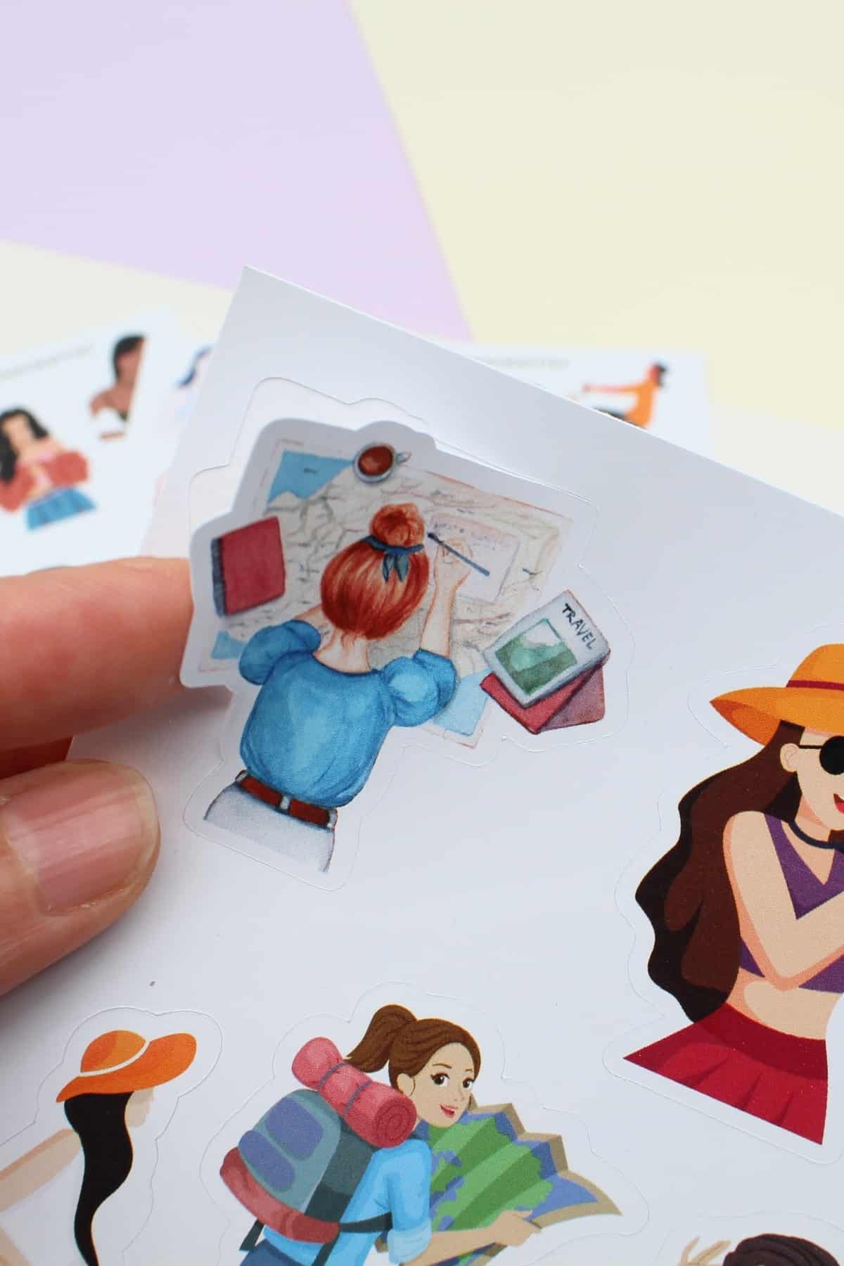 43 Adet Girls Kız Sticker Seti Bullet Journal Seyahat Sticker