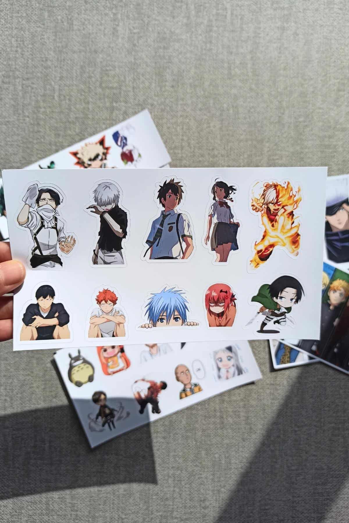 41 Adet Karışık Anime Sticker Seti Laptop Sticker