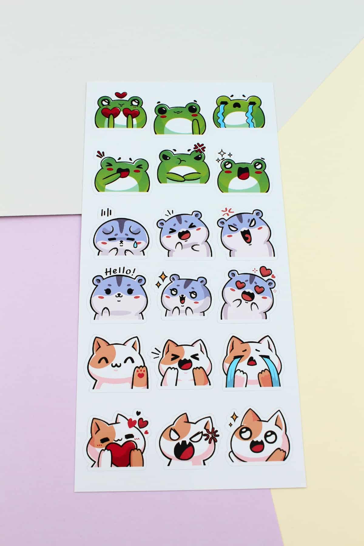108 Adet Emoji Sticker Seti Sevimli Sticker Scrapbook Sticker Whatsapp Emoji Sticker Kedi Sticker Ku