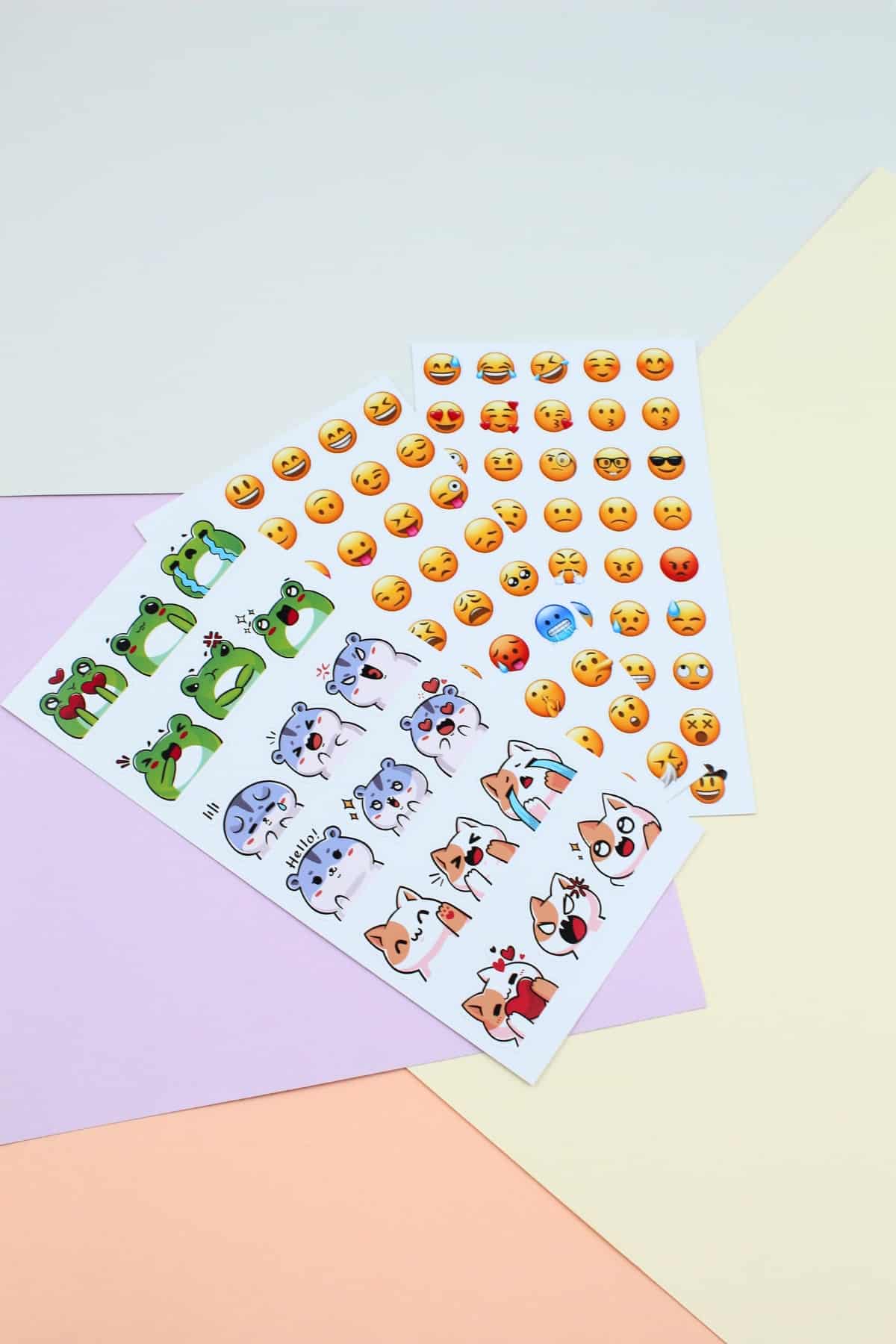 108 Adet Emoji Sticker Seti Sevimli Sticker Scrapbook Sticker Whatsapp Emoji Sticker Kedi Sticker Ku