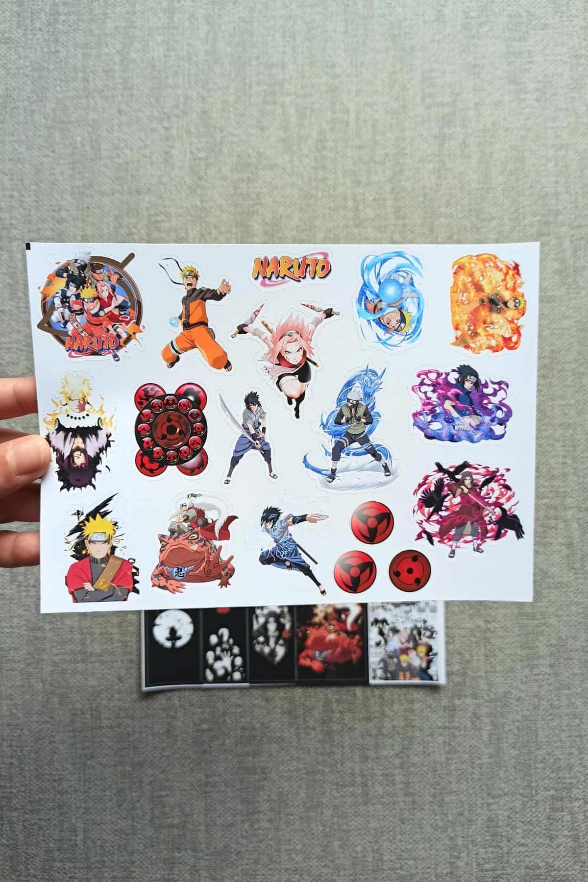 18 Adet Naruto Sticker Anime Sticker Laptop Sticker