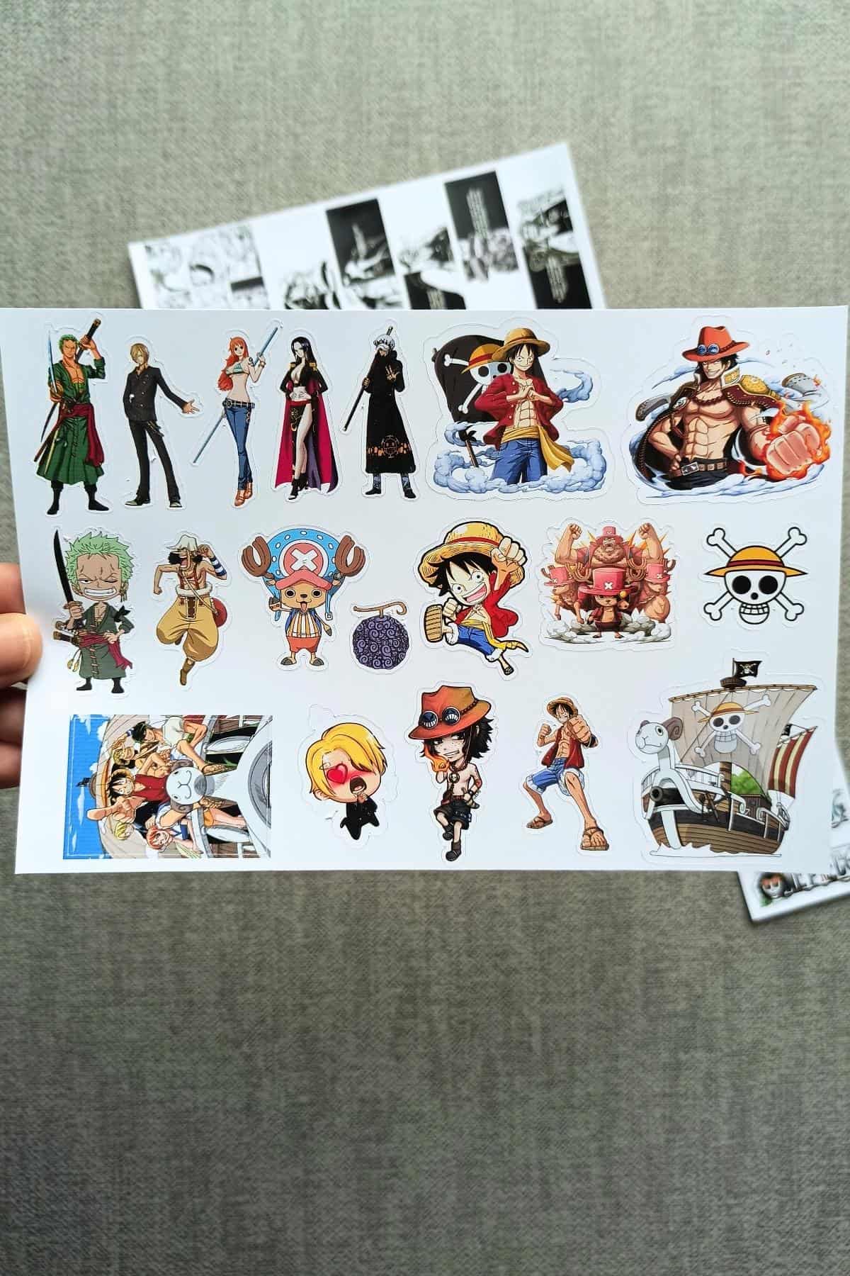 42 Adet One Piece Sticker Anime Sticker Laptop Sticker