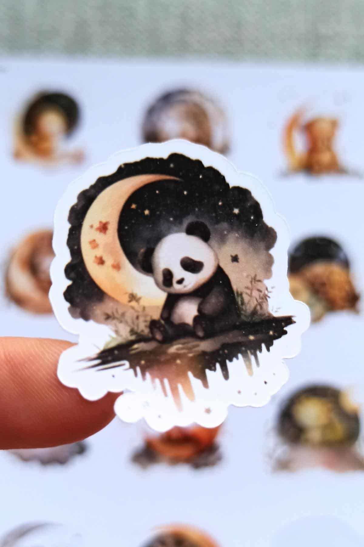 12 Adet Uykucu Hayvanlar Sticker Seti Sevimli Hayvanlar Sticker Çocuk Sticker