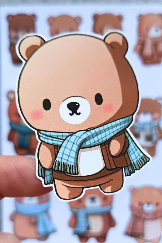 10 Adet Sevimli Ayıcık Sticker Seti Ayıcık Sticker Çocuk Sticker