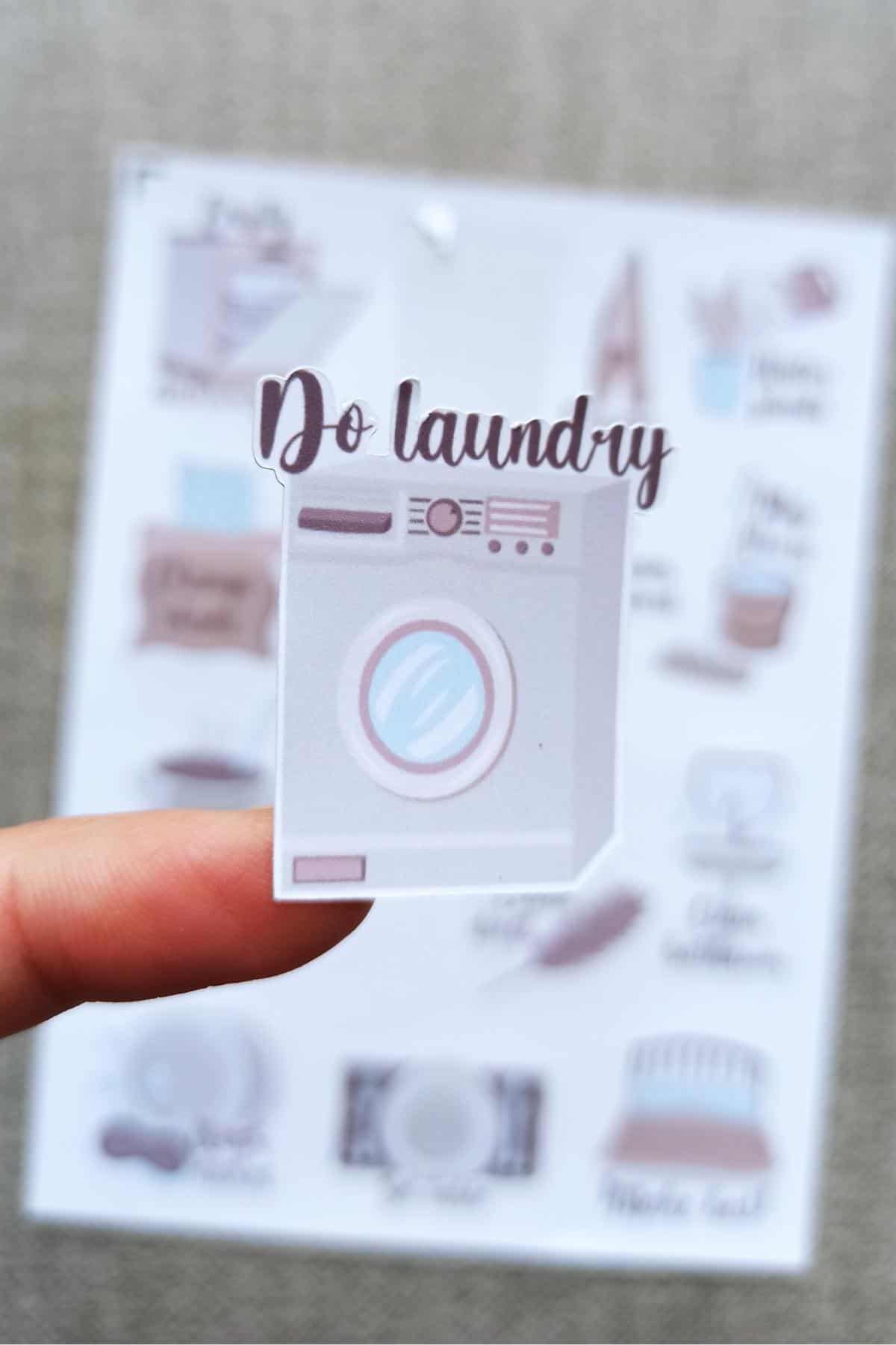 15 Adet Ev İşleri Sticker Seti Planlayıcı Sticker Bullet Journal Sticker