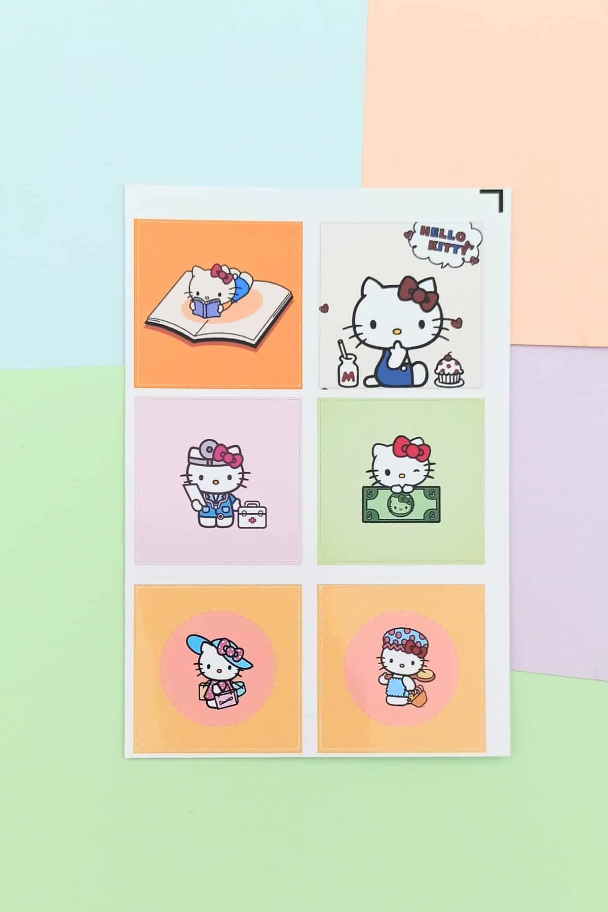 48 Adet Hello Kitty Pusheen The Cat Sticker Seti Sevimli Sticker Kare Sticker Laptop Sticker Sanrio