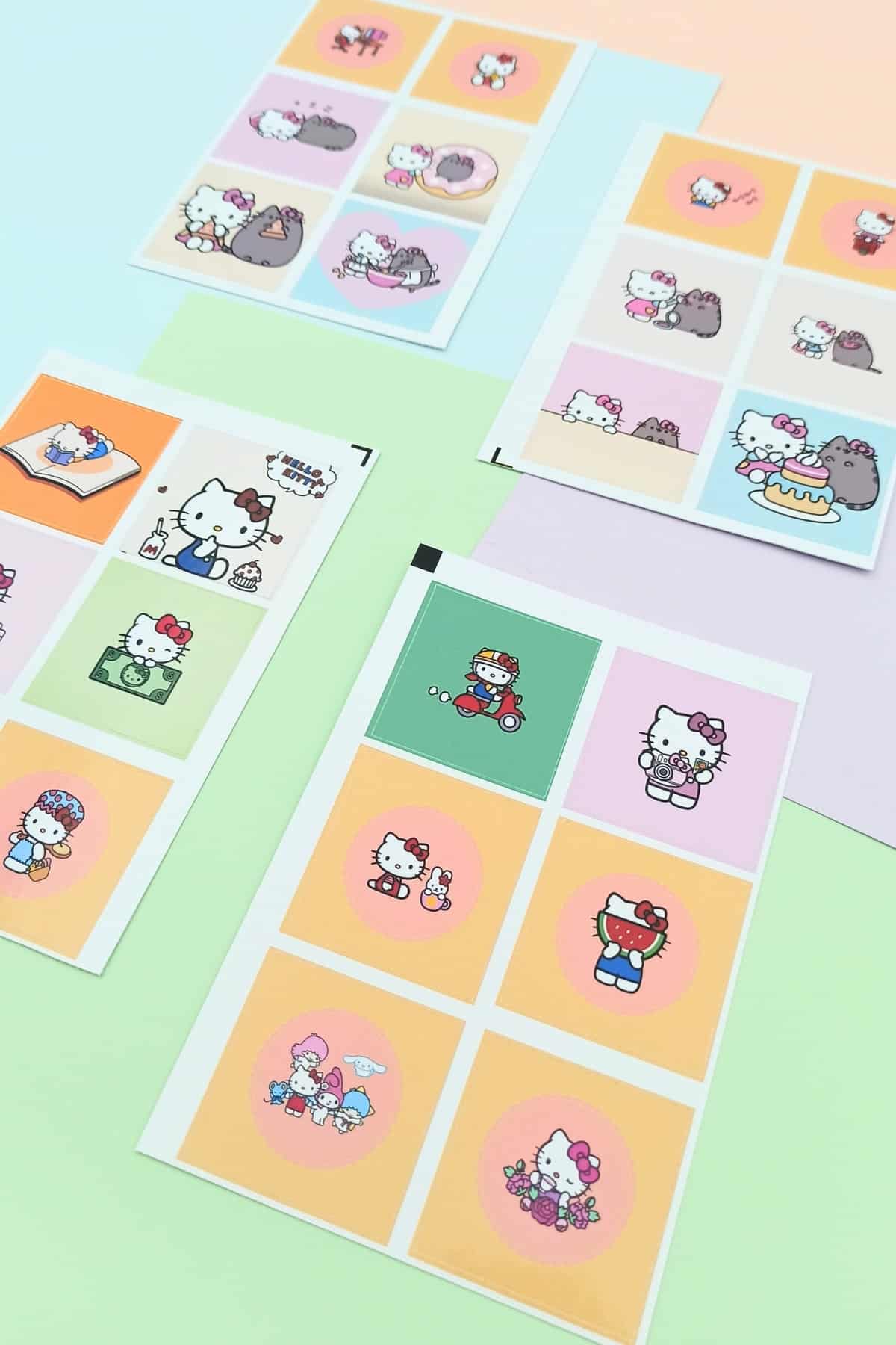48 Adet Hello Kitty Pusheen The Cat Sticker Seti Sevimli Sticker Kare Sticker Laptop Sticker Sanrio
