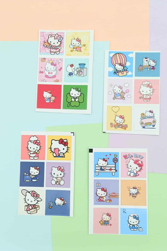 48 Adet Hello Kitty Sticker Sevimli Sticker Kare Sticker Laptop Sticker Sanrio Sticker Seti
