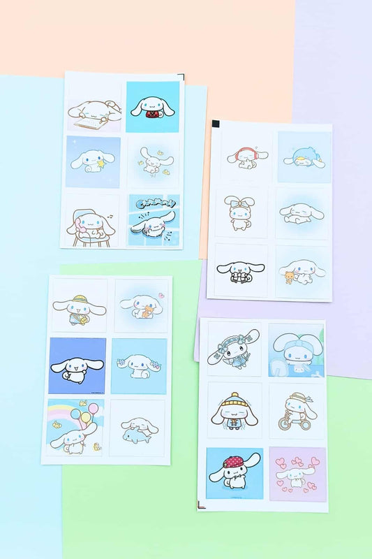 24 Adet Cinnamoroll Sticker Seti Sevimli Sticker Kare Sticker Laptop Sticker Hello Kitty Sanrio