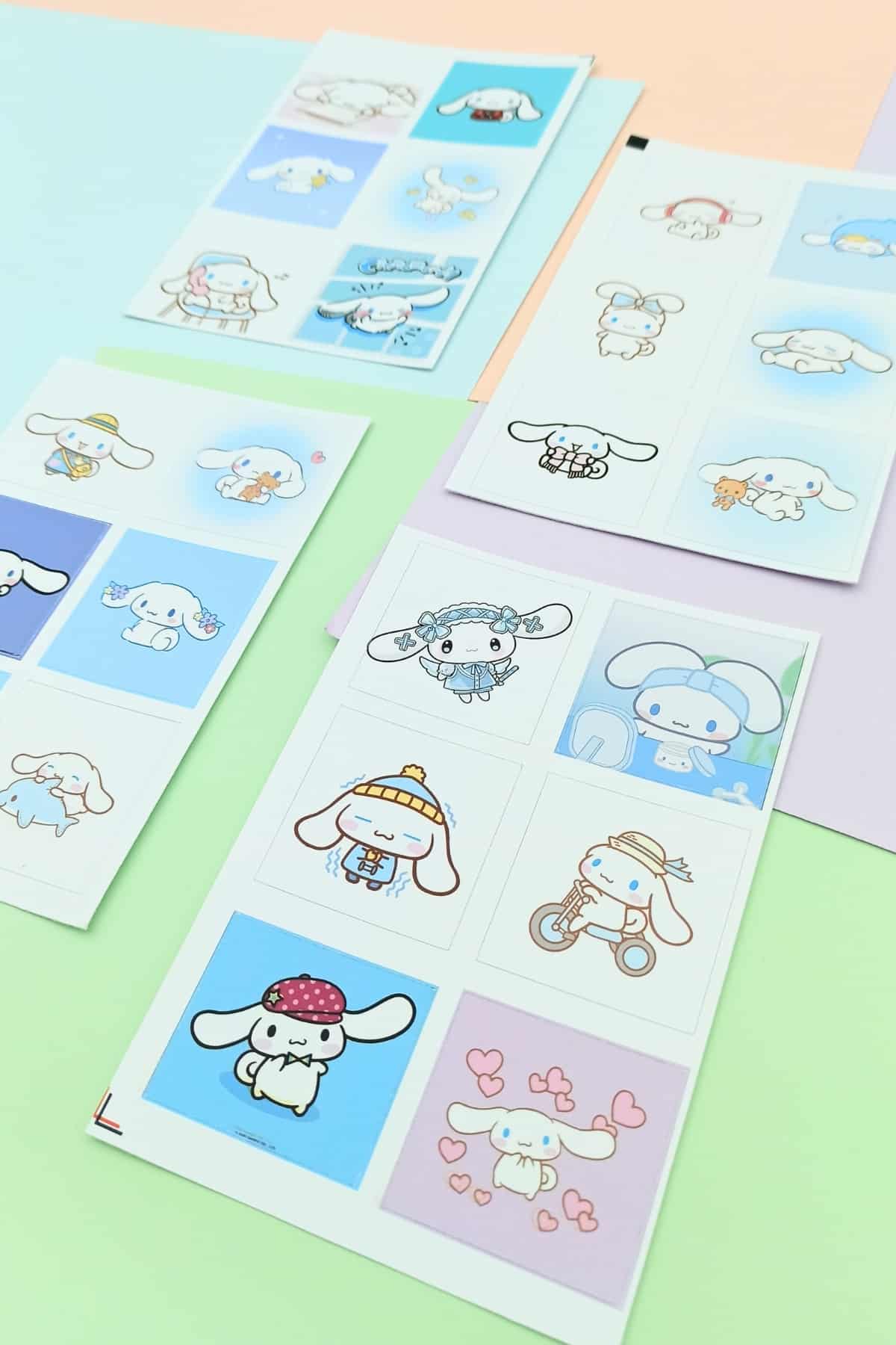 24 Adet Cinnamoroll Sticker Seti Sevimli Sticker Kare Sticker Laptop Sticker Hello Kitty Sanrio