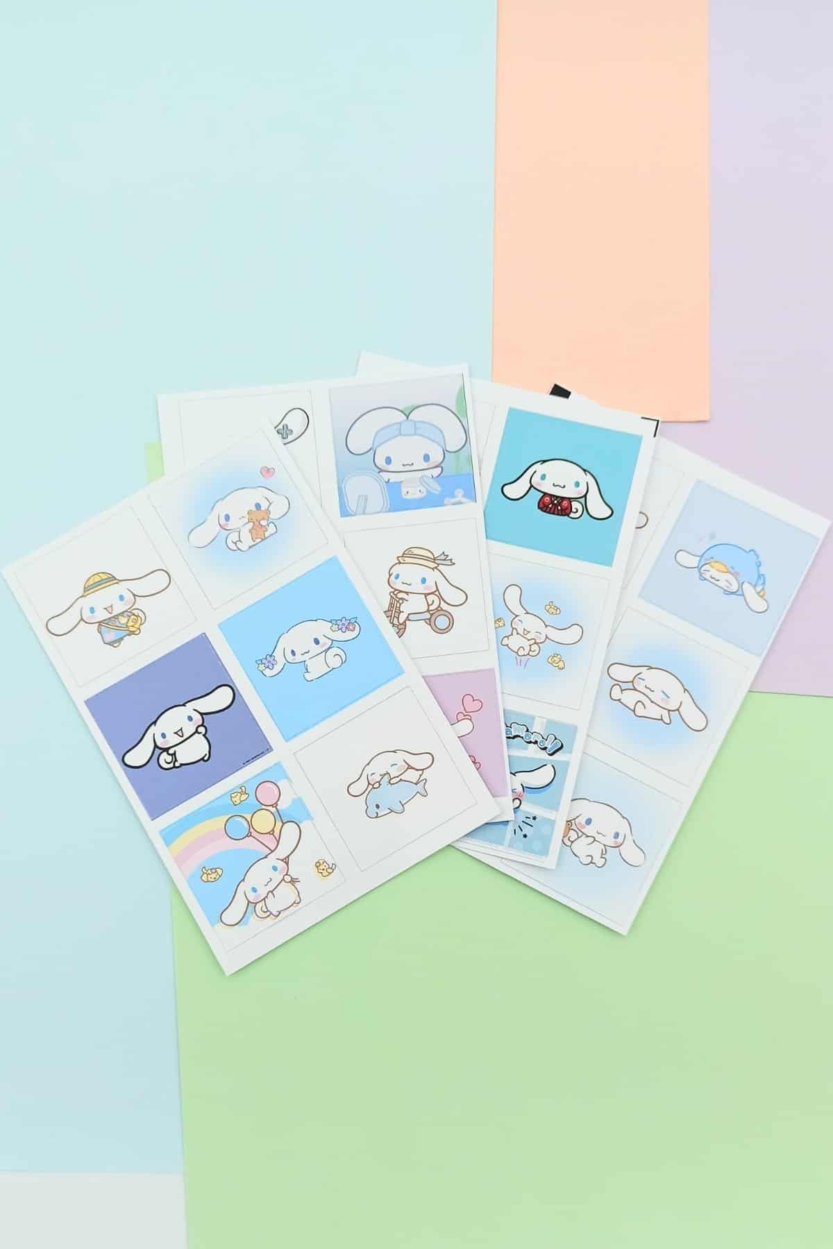 24 Adet Cinnamoroll Sticker Seti Sevimli Sticker Kare Sticker Laptop Sticker Hello Kitty Sanrio