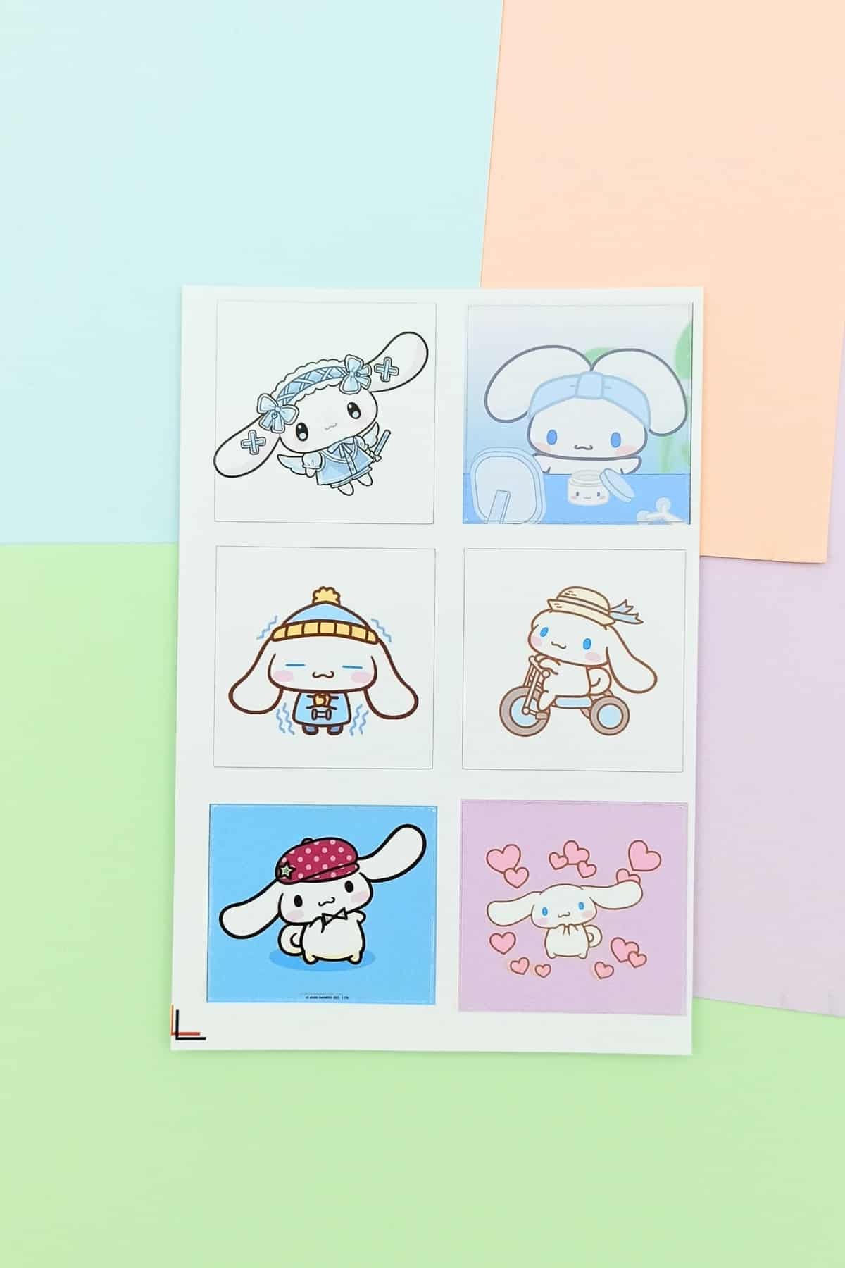 24 Adet Cinnamoroll Sticker Seti Sevimli Sticker Kare Sticker Laptop Sticker Hello Kitty Sanrio