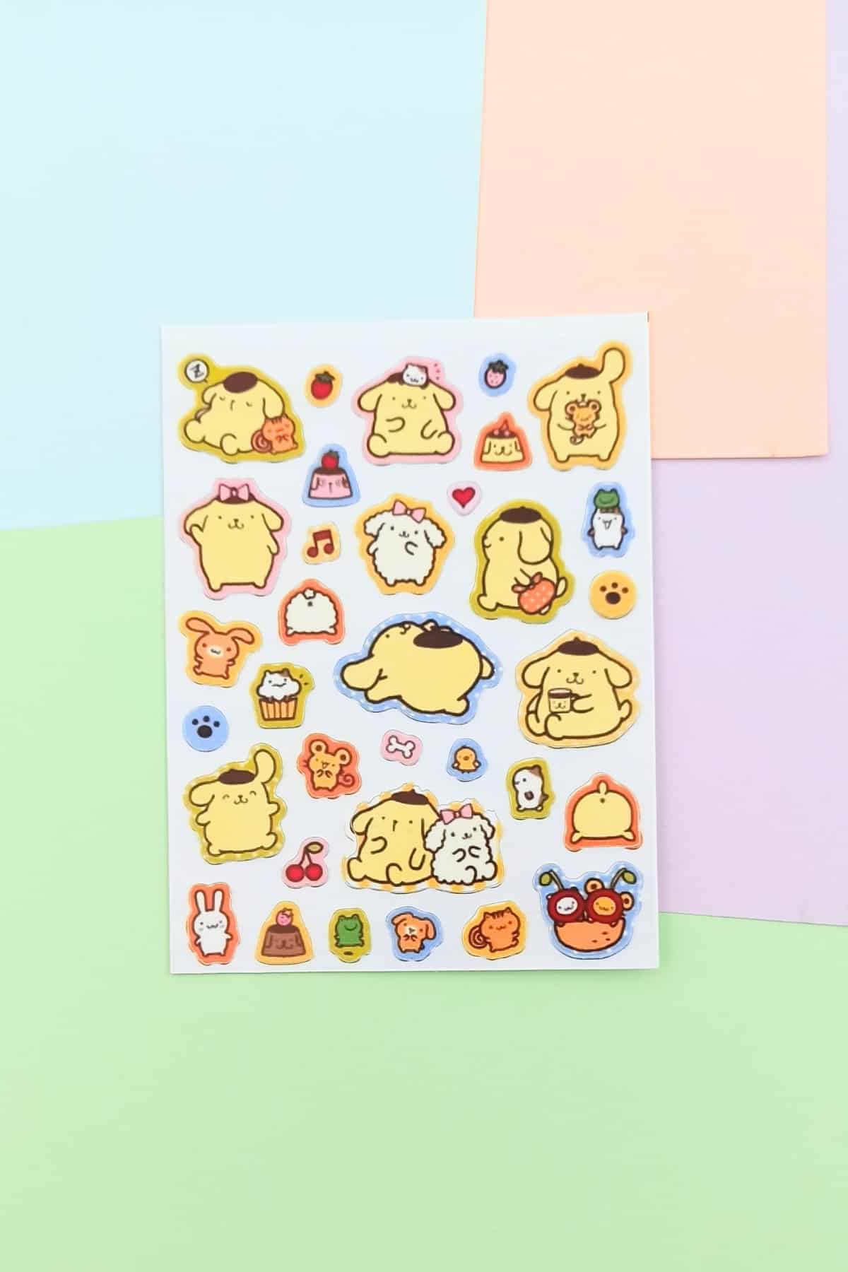 4 Parça 90 Adet Sanrio Sticker Seti Sevimli Sticker Seti Hello Kitty Badtz Kuroppi Chococat Sticker
