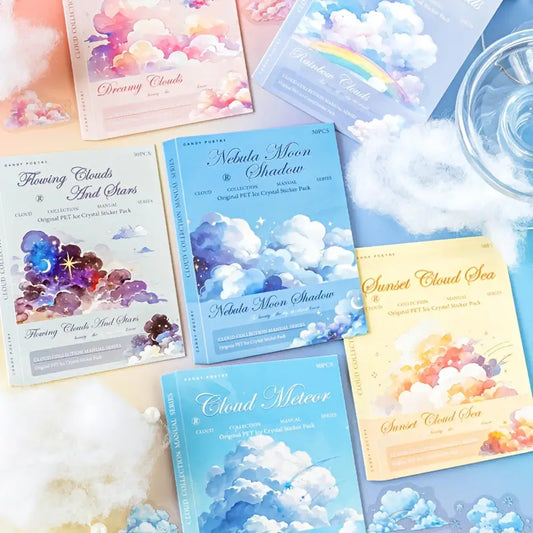 30 Adet Şeffaf Bulut Sticker Seti Bullet Journal Scrapbook Şeffaf Sticker Laptop Ajanda Planlayıcı