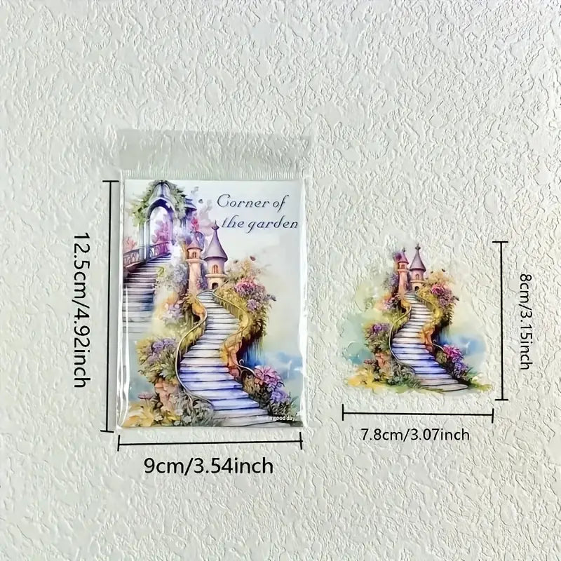 30 Adet Şeffaf Bahçe Temalı Sticker Seti Bullet Journal Scrapbook Şeffaf Sticker Laptop Ajanda Planlayıcı