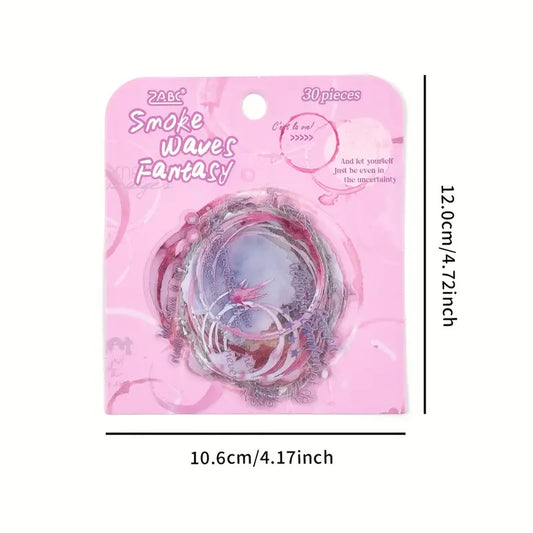 30 Adet Şeffaf Yazılı Leke Sticker Seti Bullet Journal Scrapbook Şeffaf  Sticker Laptop Ajanda Planlayıcı