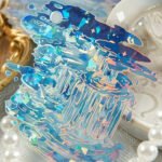 20 Adet Mavi Gümüş Yaldızlı Şeffaf Sticker Şelale Bullet Journal Scrapbook Laptop Ajanda Planlayıcı