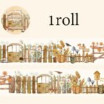 Şeffaf Kahverengi Çit Şerit Pet Bant Rulo 4cmx2m Scrapbook Bullet Journal Ajanda Washi Tape