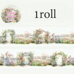 Şeffaf Gül Çit Şerit Pet Bant Rulo 4cmx2m Scrapbook Bullet Journal Ajanda Washi Tape