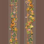 Şeffaf Turuncu Çiçek Merdiven Tema Pet Bant Rulo 4cmx2m Scrapbook Bullet Journal Ajanda Washi Tape