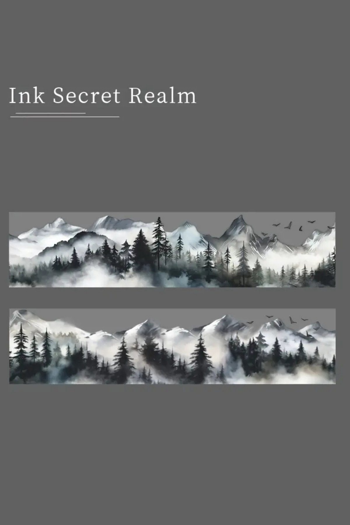 1_org_zoom-1203.jpg Şeffaf Gri Manzara Pet Bant Rulo 4,5cmx2m Scrapbook Bullet Journal Ajanda Washi Tape - Görsel 1