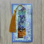 İrisler Van Gogh Püsküllü Altın Renk Metal Kitap Ayracı Hediyelik Sanatsal